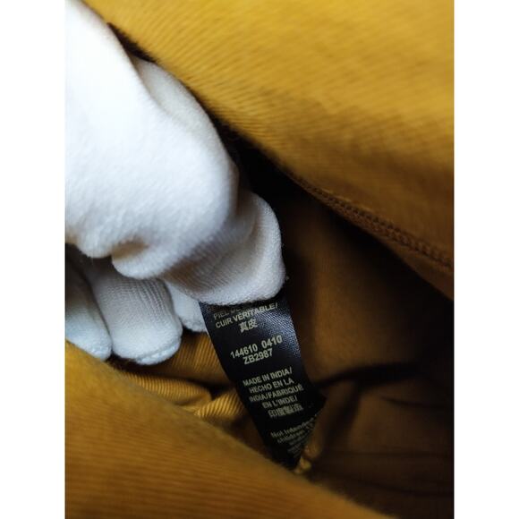 Fossil Yellow Tan Leather Zipper Pocket Crossbody Shoulder Bag - Picture 12 of 13